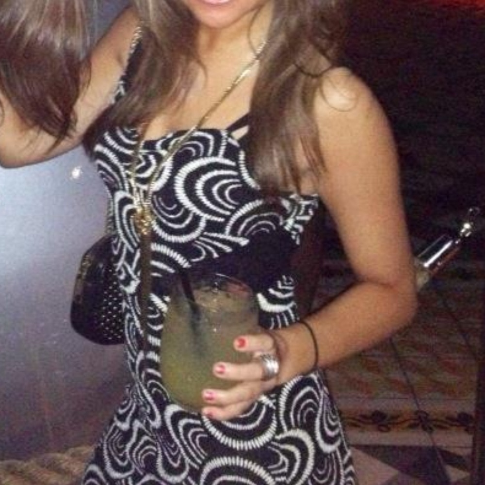 Free People Black Swirl Print Dress XS